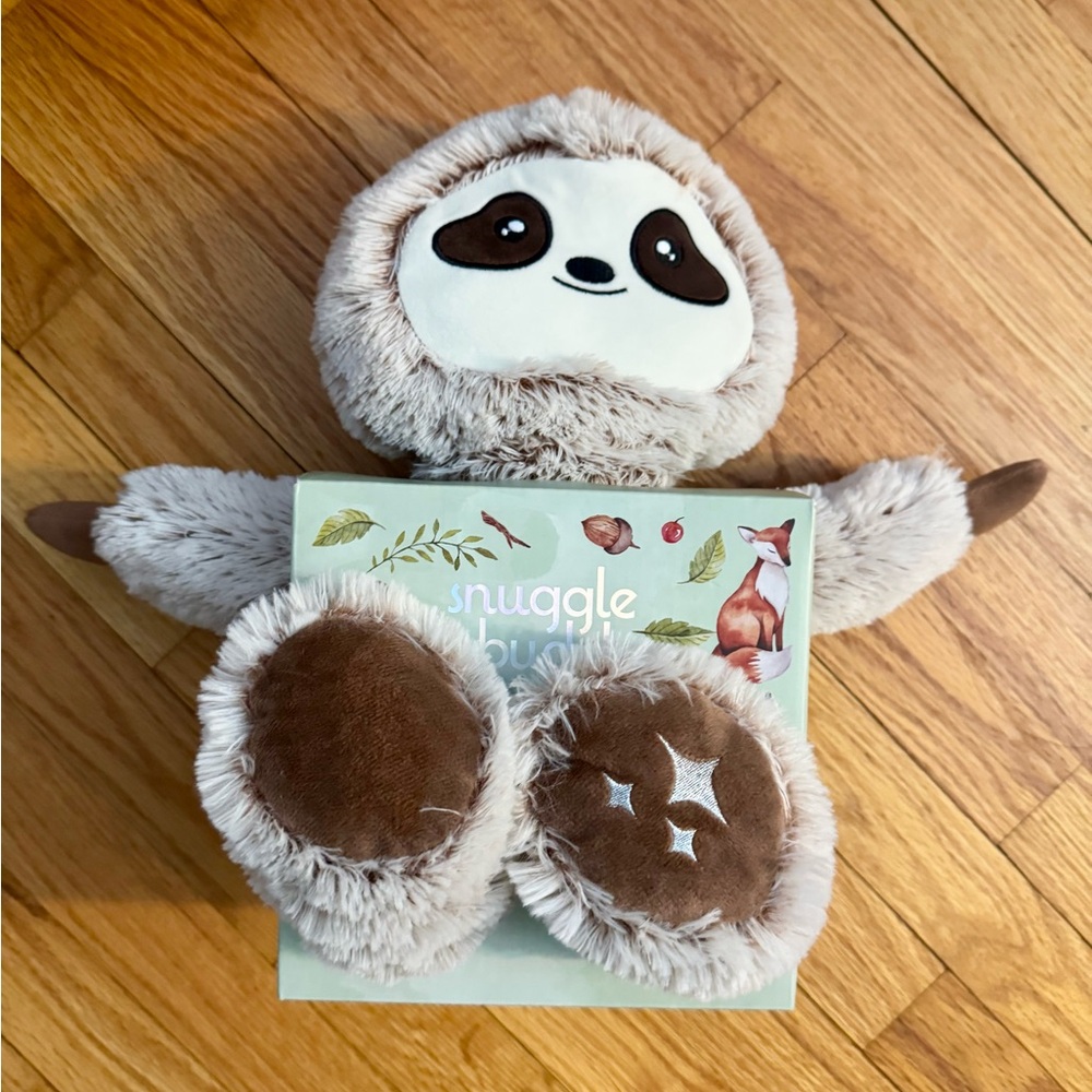 Plush Sloth Toy - Brown and Cream